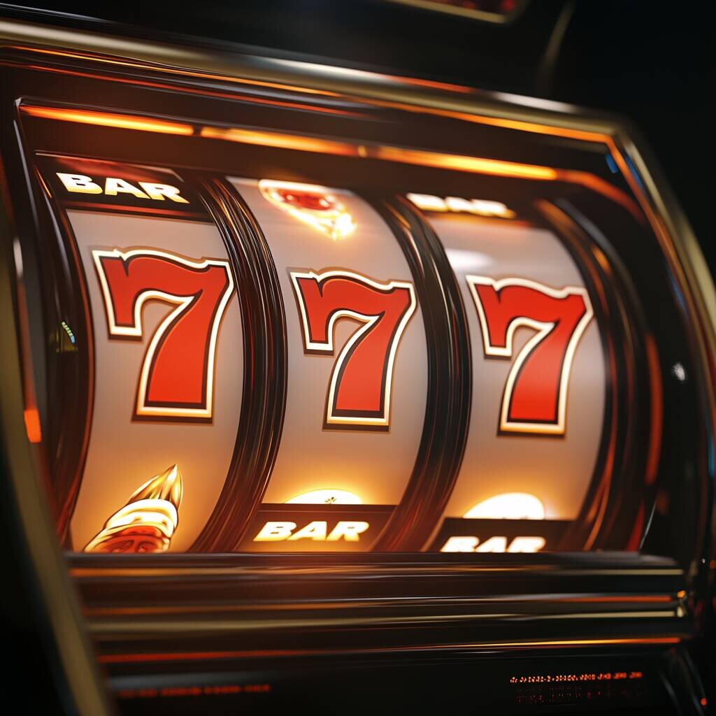 Slot Machine with 777 Symbol